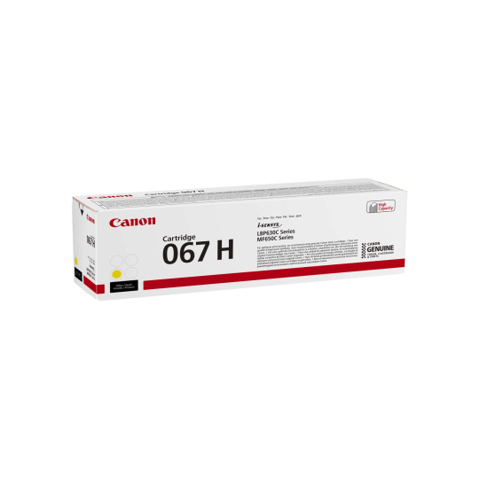 Canon TONER 067H žlutá pro i-SENSYS LBP631Cw, LBP633Cdwa, MF651Cw, MF655Cdw, MF657Cdw (2350 str.)