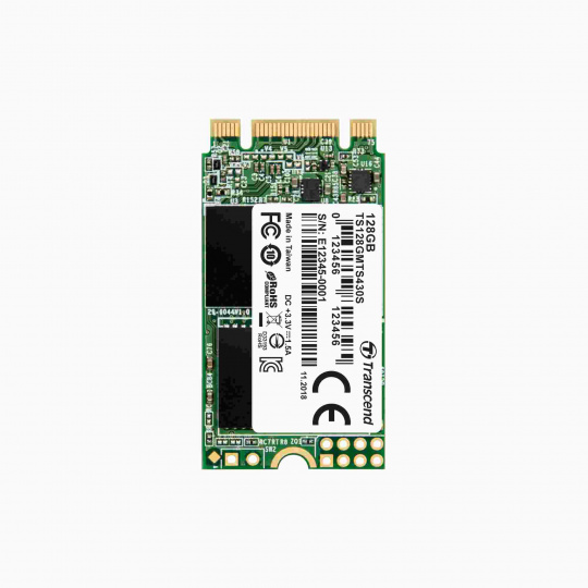 TRANSCEND Industrial SSD MTS430S 128GB, M.2 2242, SATA III 6 Gb/s, TLC