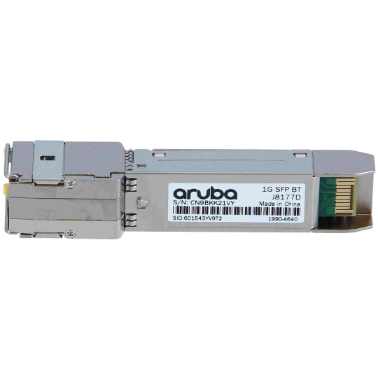 Aruba 1G SFP RJ45 T 100m Cat5e XCVR J8177D RENEW