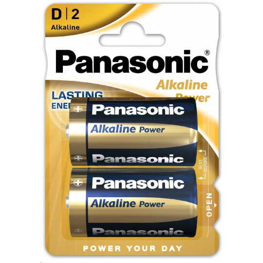 PANASONIC Alkalické baterie Alkaline Power LR20APB/2BP D 1,5V (Blistr 2ks)