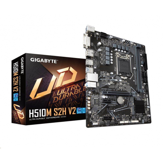 GIGABYTE MB Sc LGA1200 H510M S2H V2, Intel H510, 2xDDR4, 1xDP, 1xHDMI, 1xDVI, mATX