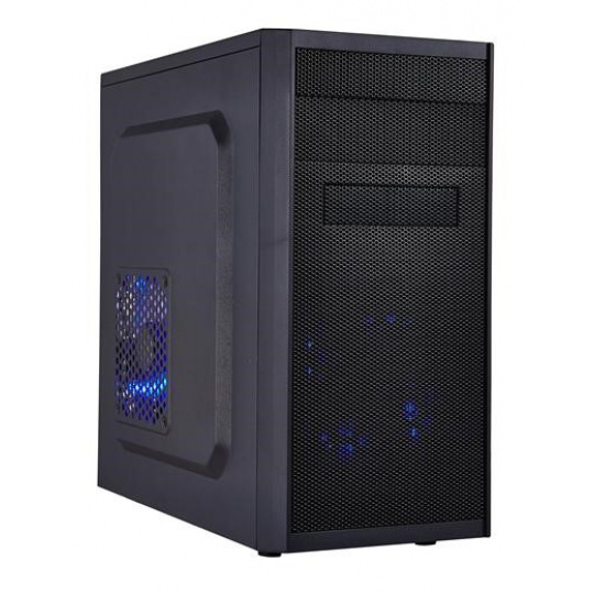 EUROCASE MC X203 EVO čierna, micro tower, bez ventilátorov, 2x USB 2.0, 1x USB 3.0 (bez rozdeľovača)