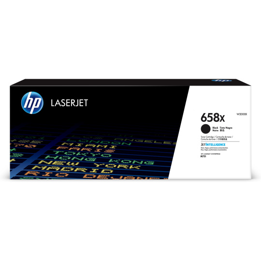 HP 658X Black LaserJet Toner Cartridge (33,000 pages)