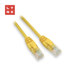 LYNX UTP patch kabel Cat5e, PVC, CCA, 10m, žlutý LYNX UTP patch kabel Cat5e, PVC, CCA, 10m, žlutý
