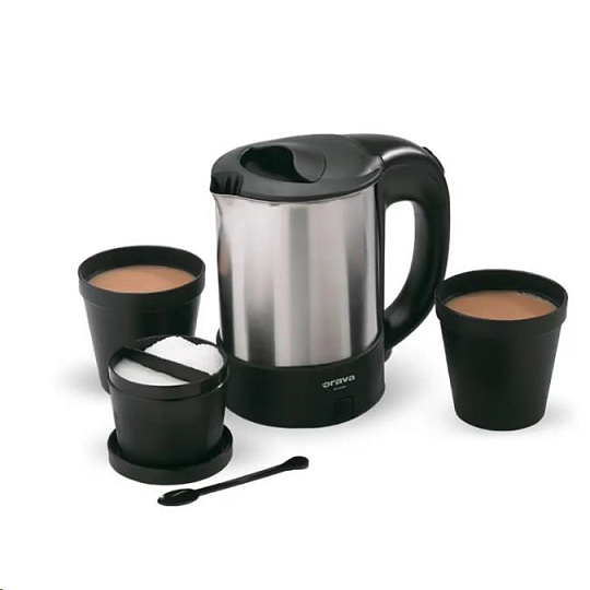 Orava elektrická cestovní konvice, 0,5 l, automatické vypnutí, ochrana proti přehřátí, krytá topná spirála, příslušentsv Orava elektrická cestovní konvice, 0,5 l, automatické vypnutí, ochrana proti přehřátí, krytá topná spirála, příslušentsv