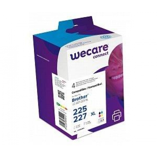 WECARE ARMOR kazeta pre BROTHER MFC-J4420DW, MFC-J4620DW (LC227/225XL CMYK) čierna/čierna+C+M+Y 27ml/3x13ml