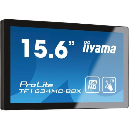 iiyama ProLite TF1634MC-B8X, 39.6 cm (15,6''), kapacitný, 10 TP, Full HD, čierny