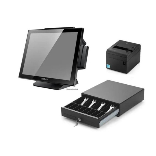 Capture POS In a Box, Swordfish POS system J1900 + Thermal Printer + 330 mm Cash Drawer (with Windows 10 IoT)