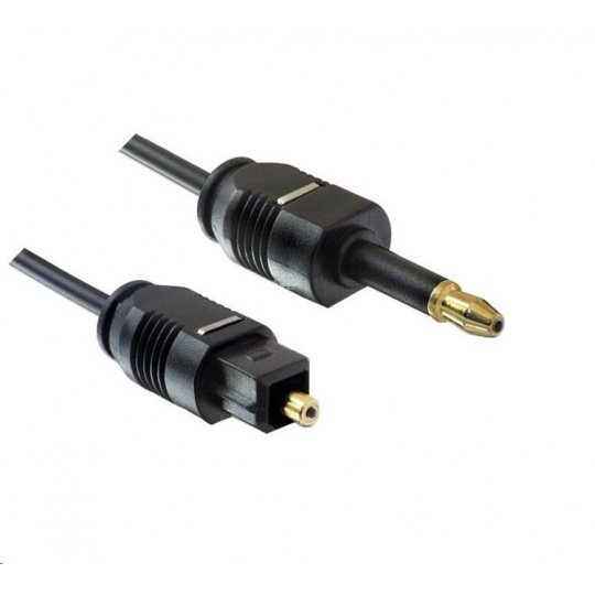 PREMIUMCORD Kábel 3,5 mm mini Toslink - Toslink, OD:2.2 mm, dĺžka 1 m