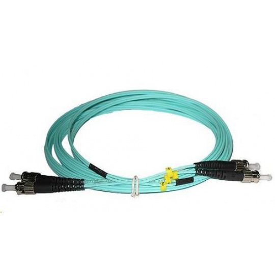 Duplexní patch kabel MM 50/125, OM3, ST-ST, LS0H, 1m