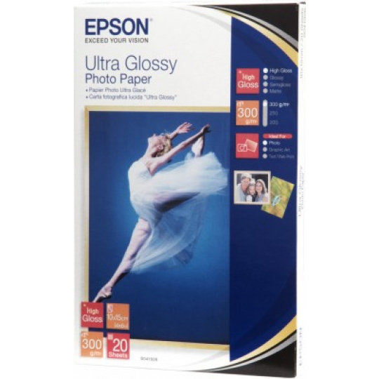 Papier EPSON Ultra Glossy Photo 10x15 (20 listov), 300 g/m2