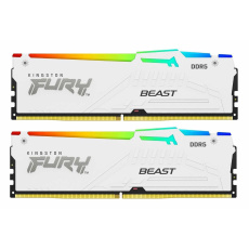 KINGSTON DIMM DDR5 32GB (Kit of 2) 6400MT/s CL32 Non-ECC FURY Beast RGB XMP, Bílá