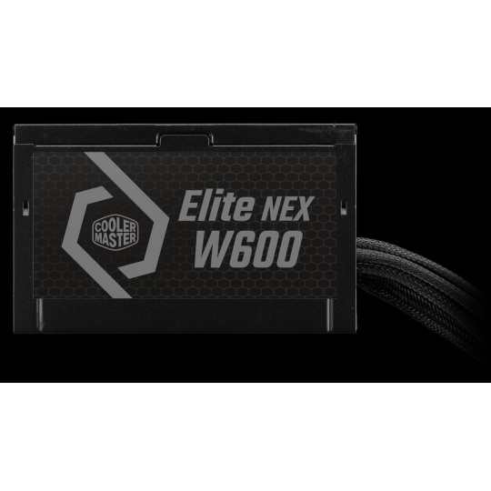 Cooler Master zdroj Elite NEX 600W 230V, 120mm, 80+ White, Mesh (opletené kabely)