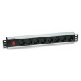 Intellinet 19" Rackmount 8-Way Power Strip - nemecký typ, distribučný panel, 8x DE zásuvka, 3m kábel