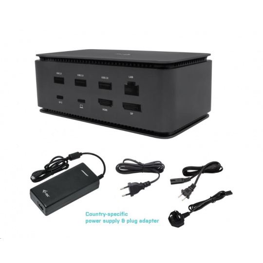 iTec USB4 Kovová dokovacia stanica Dual 4K HDMI DP s Power Delivery 80 W + Univ.Nabíjanie. 112W