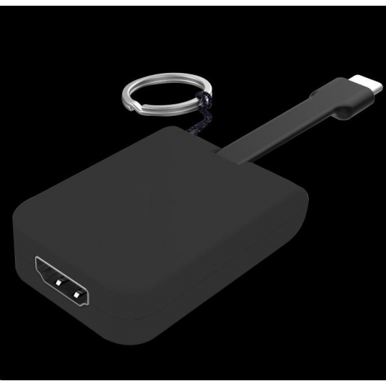 Adaptér PREMIUMCORD USB 3.1 samec typu C na samicu HDMI, zástrčkový kábel a krúžok na kľúče