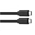 Dátový a nabíjací kábel USB Type-C na USB Type-C, 100 cm, čierny