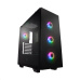 Fortron Midi Tower CMT512 Black, 4 x A.Ventilátor RGB LED, priehľadná bočná stena