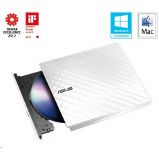 ASUS DVD Writer SDRW-08D2S-U LITE/WHITE, externá štíhla DVD-RW, biela, USB