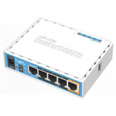 MikroTik hAP ac lite, 650MHz CPU, 64MB RAM, 5x LAN, 2.4 + 5GHz Wi-Fi 802.11b/g/n/ac, vrátane. L4