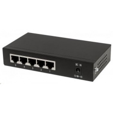 Intellinet 5-portový gigabitový PoE switch, 4x GbE PoE+, 1x GbE, PoE 60W, bez ventilátora