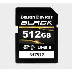 Delkin SDXC BLACK Rugged UHS-II R300/W250 (V90) 512GB (new)