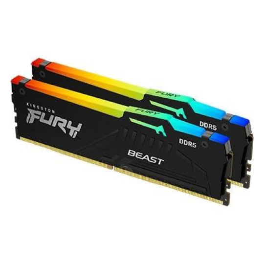 KINGSTON DIMM DDR5 16GB (Kit of 2) 5200MT/s CL40 FURY Beast RGB