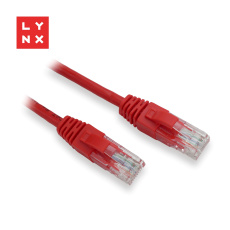 LYNX UTP patch kabel Cat5e, PVC, CCA, 10m, červený LYNX UTP patch kabel Cat5e, PVC, CCA, 10m, červený
