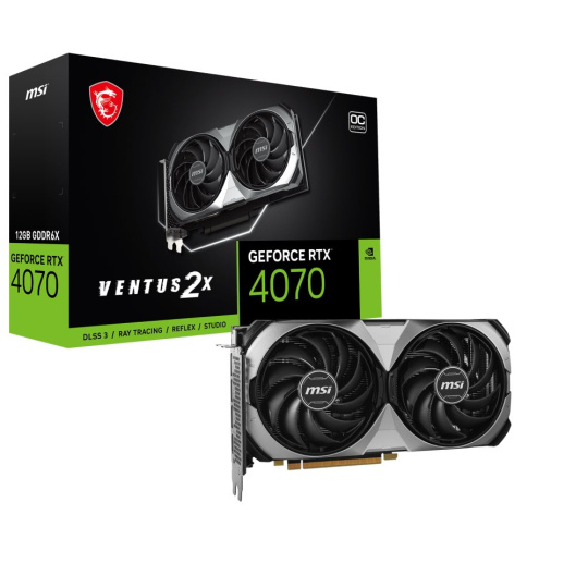 MSI VGA NVIDIA GeForce RTX 4070 VENTUS 2X E 12G OC, 12G GDDR6X, 3xDP, 1xHDMI