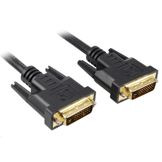 Prepojovací kábel PREMIUMCORD DVI na DVI 2 m (DVI-D, M/M, dual link)