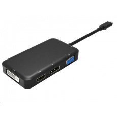 Prevodník PREMIUMCORD USB3.1 typ C na HDMI + DVI + VGA + DisplayPort + nabíjanie PD