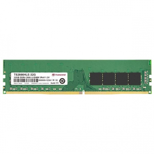 DDR4 32GB 2666MHz TRANSCEND 2Rx8 2Gx8 CL19 DIMM 1.2V