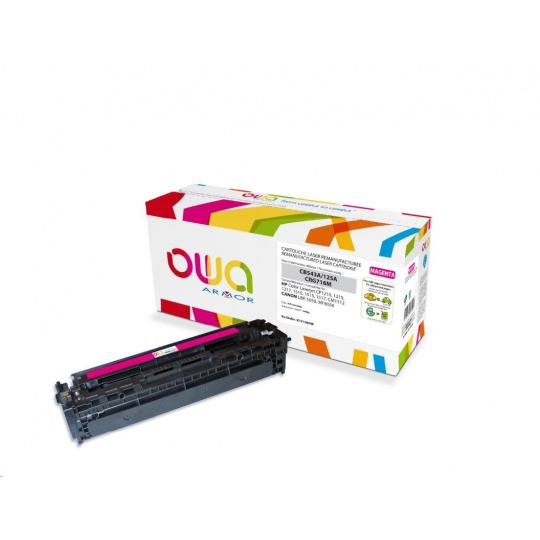 OWA Armor toner pre HP Color Laserjet CP1210, 1215, 1510, 1400 strán, CB543A, červená/purpurová