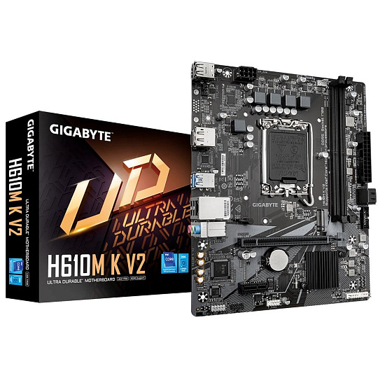 GIGABYTE MB Sc LGA1700 H610M K V2, Intel H610, 2xDDR5, DP, HDMI, mATX