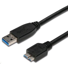 Kábel USB PREMIUMCORD 3.0 A - Micro B 1m, prepojenie (M/M)