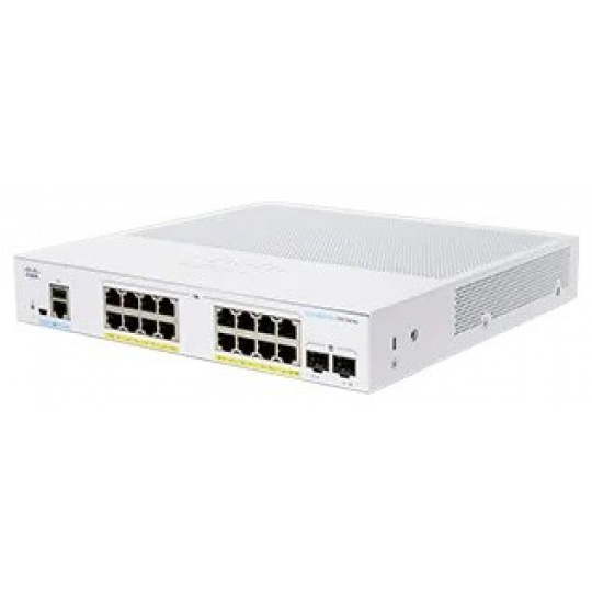 Cisco switch CBS350-16FP-2G-EU (16xGbE,2xSFP,16xPoE+,240W,fanless) - REFRESH