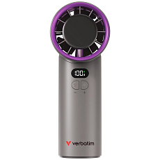 VERBATIM ruční ventilátor Cool 'n' Go Ice Touch, USB-C, šedá/fialová VERBATIM ruční ventilátor Cool 'n' Go Ice Touch, USB-C, šedá/fialová