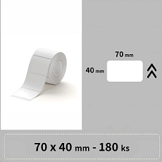 BAZAR - Niimbot štítky RP 70x40mm 180ks Bílé pro B3S - Poškozený obal (Komplet)