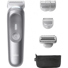 Braun BG7550 tělový zastřihovač, 4 nástavce, 100% omyvatelný, technologie SmoothShave, výdrž 100 min, nerezové čepele