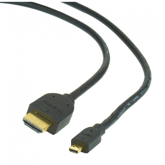 GEMBIRD CABLEXPERT HDMI-HDMI micro kábel 3 m, 1.3, M/M tienené, pozlátené kontakty, čierne