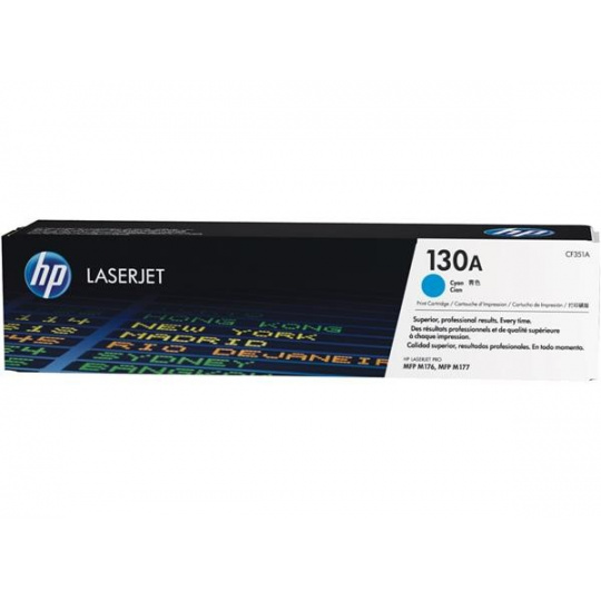 HP 130A Cyan LJ Toner Cart, CF351A (1,000 pages)