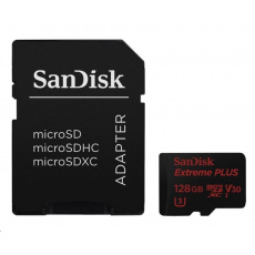 Karta SanDisk MicroSDXC 128 GB Extreme PLUS (100 MB/s, Class 10 UHS-I V30)