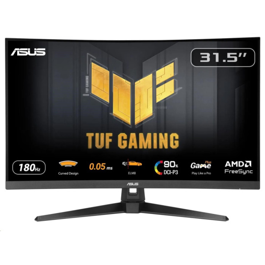 ASUS LCD TUF Gaming VG32WQ3B, 31.5" 2560x1440, 180Hz, 1ms, 350nits, Curved, FF, Repro, DP, HDMI, Audio, Vesa, Black