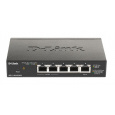 D-Link DGS-1100-05PDV2 5portový gigabitový PoE inteligentný prepínač, bez napájania - napájaný PoE, 2 porty PoE