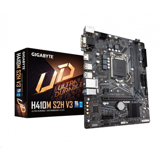 GIGABYTE MB Sc LGA1200 H410M S2H V3, Intel H510, 2xDDR4, 1xHDMI, 1xDVI, 1xVGA, mATX