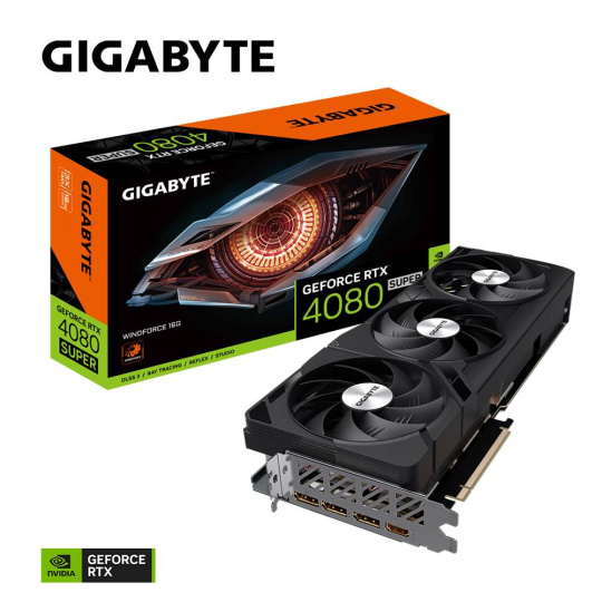 GIGABYTE VGA NVIDIA GeForce RTX 4080 SUPER WINDFORCE 16G, 16G GDDR6X, 3xDP, 1xHDMI