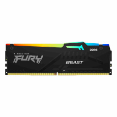 KINGSTON DIMM DDR5 16GB 5200MT/s CL40 FURY Beast Černá RGB