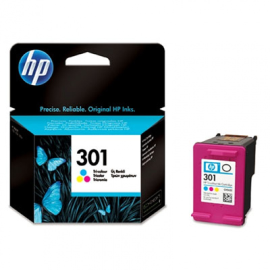 HP 301 Tri-color Ink Cart, 3 ml, CH562EE (165 pages)