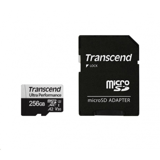 Karta TRANSCEND MicroSDXC 256GB 340S, UHS-I U3 A2 Ultra Performace 160/125 MB/s