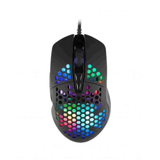 Herná myš C-TECH Scarab, 7200 DPI, RGB podsvietenie, USB